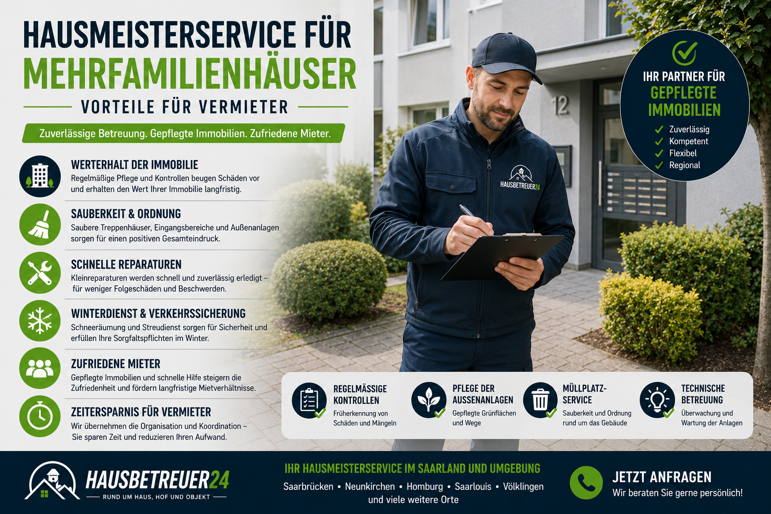 Hausmeisterservice bei einem Mehrfamilienhaus