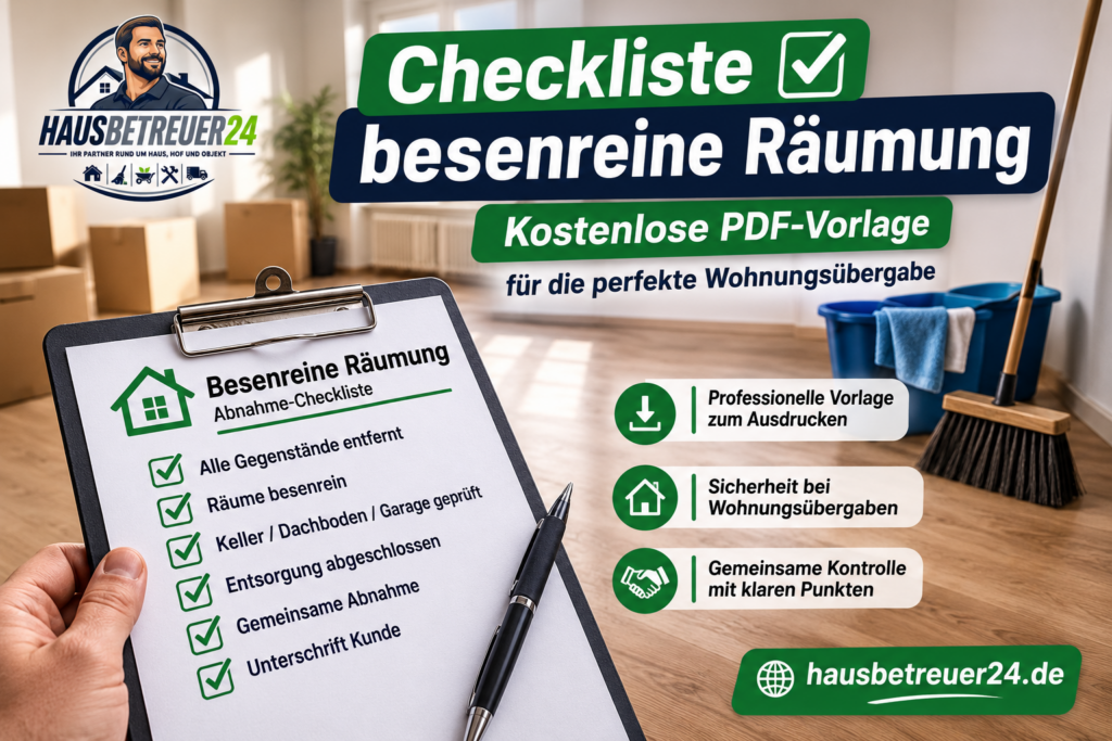 Kostenlose Checkliste für eine besenreine Räumung
