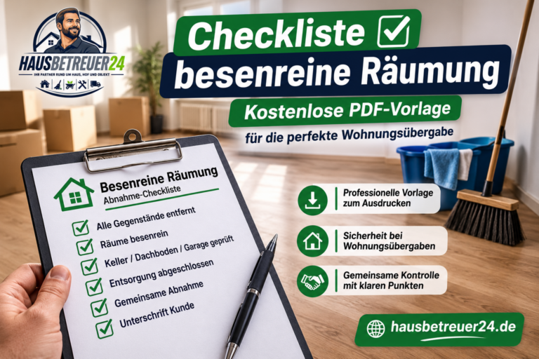 Kostenlose Checkliste für eine besenreine Räumung