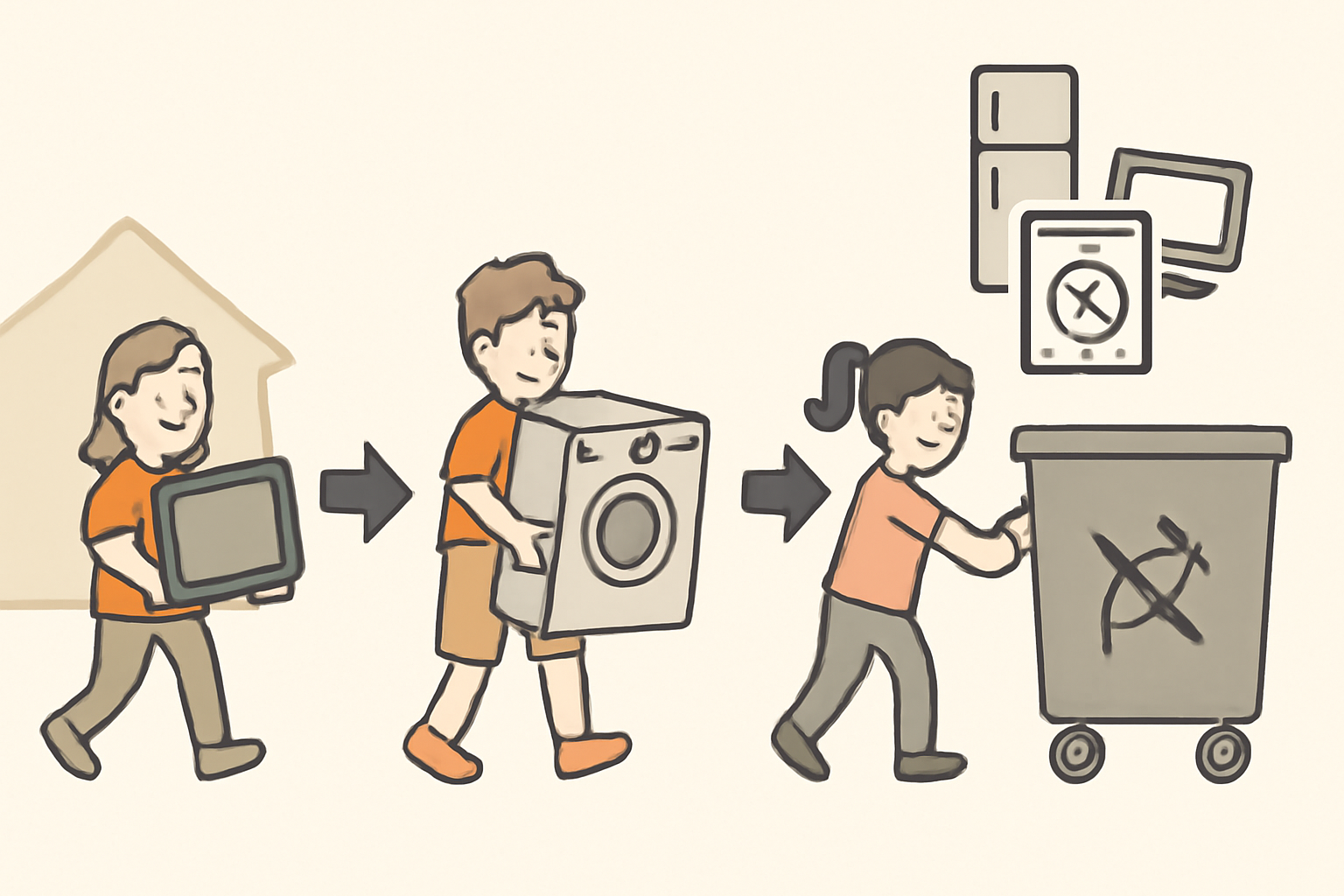 Schritt-für-Schritt-Ablauf: Elektrogeräte entsorgen im Rahmen der Wohnungsräumung – elektrogeräte entsorgen bei wohnung ausräumen