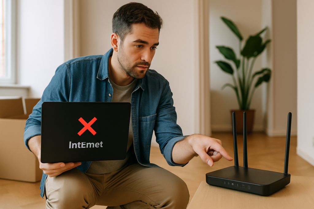 WLAN installieren nach Umzug: Checkliste für die ersten 24 Stunden (inkl. Router-Standort) – passende Illustration